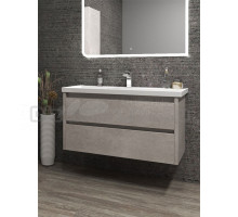 Тумба с раковиной Veneciana Muskat 100 подвесная, светлый камень