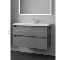 Тумба с раковиной Veneciana Muskat 100 подвесная, темный камень