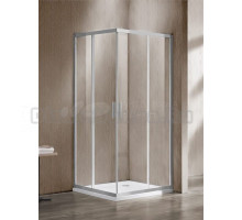 Душевой уголок Vincea Garda VSS-1G900CLBN 90x90, профиль брашированный никель, стекло прозрачное