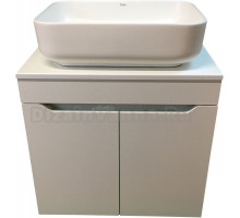 Тумба с раковиной SINTESI STL.W7019 матовая белая, раковина SIN-LVB-APP-409WM матовая белая