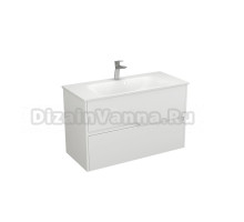 Тумба с раковиной Veneciana Veneto 100 подвесная, матовая белая
