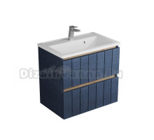 Тумба с раковиной Veneciana Tellaro 70 подвесная, индиго