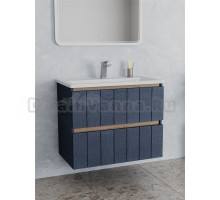 Тумба с раковиной Veneciana Tellaro 80 подвесная, индиго