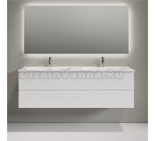 Тумба с раковиной Sancos Folk 160 подвесная, bianco, раковина CN7023