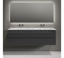 Тумба с раковиной Sancos Folk 160 подвесная, grey soft, раковина CN7023wx