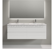 Тумба с раковиной Sancos Folk 140 подвесная, bianco, раковина CN7022