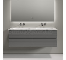 Тумба с раковиной Sancos Folk 140 подвесная, ergraut soft, раковина CN7022wx