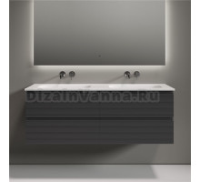 Тумба с раковиной Sancos Folk 140 подвесная, grey soft, раковина CN7022wx