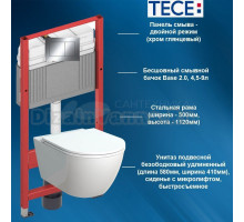 9400412S2 TECE URBAN Комплект инсталляция и унитаз подвесной