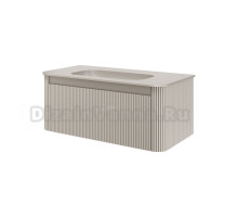 Тумба под раковину без столешницы Armadi Art Voi 100 подвесная, рифленая, cashmere