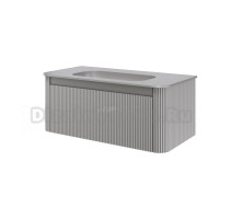 Тумба под раковину без столешницы Armadi Art Voi 100 подвесная, рифленая, luna