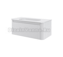 Тумба под раковину без столешницы Armadi Art Voi 100 подвесная, рифленая, matt white