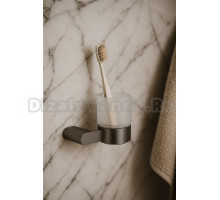 Стакан для ванной комнаты Knotlor SC102GM, оружейная сталь