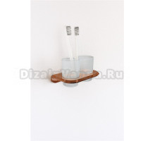 Стакан для ванной комнаты двойной Knotlor SC1032RB, бронза