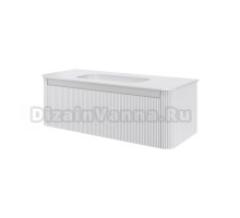 Тумба под раковину без столешницы Armadi Art Voi 120 подвесная, рифленая, matt white