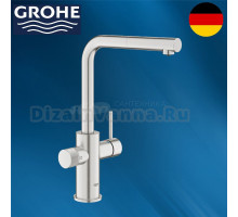 30590DC0 GROHE Blue Pure Minta Смеситель для кухни с функцией фильтрации воды, выдвижной излив