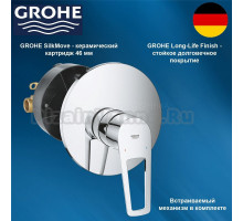 Смеситель для душа встраиваемый без подключения шланга, цвет: хром GROHE BauLoop New 29080001