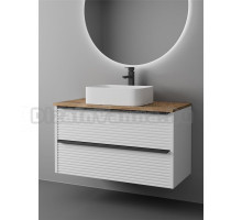 Тумба с раковиной Veneciana Torno 105 подвесная, матовая белая