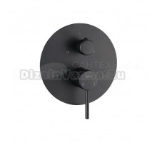 Встраиваемый смеситель для душа и ванны Caprigo Don 53-552-ner матовый черный