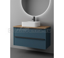 Тумба с раковиной Veneciana Torno 105 подвесная, матовая сине-зеленая