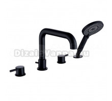 Смеситель на борт ванны Caprigo Don 53-410-NER матовый черный