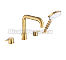 Смеситель на борт ванны Caprigo Don 53-410-BRG матовое золото