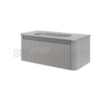 Тумба с раковиной Armadi Art Voi 100 подвесная, рифленая, luna