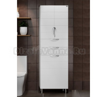 Шкаф-пенал для ванной СаНта Родос 60 с бельевой корзиной