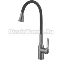 Смеситель для кухни Haiba HB42830-3 оружейная сталь, черный