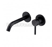 Смеситель для раковины Caprigo Don 53-027-NER С ВНУТРЕННЕЙ ЧАСТЬЮ, матовый черный