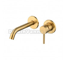 Смеситель для раковины Caprigo Don 53-027-BRG С ВНУТРЕННЕЙ ЧАСТЬЮ, матовое золото