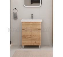 Тумба под раковину без столешницы SanStar Модена 60 напольная, дуб крафт золотой