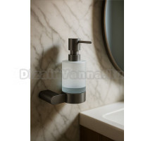 Дозатор для жидкого мыла Knotlor LD102GM настенный, вороненая сталь
