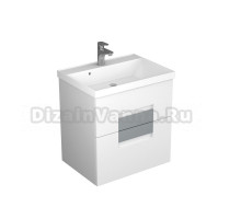 Тумба с раковиной Veneciana Vetro 60 подвесная, глянцевая белая