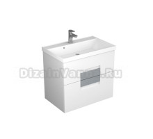 Тумба с раковиной Veneciana Vetro 70 подвесная, глянцевая белая