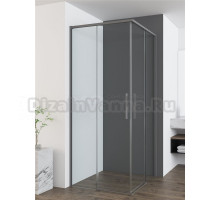 Душевой уголок Vincea Ultima VSS-7UL1010CLGM 100х100 см, профиль вороненая сталь, стекло прозрачное