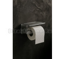 Держатель для туалетной бумаги с полочкой Knotlor PH102C, хром