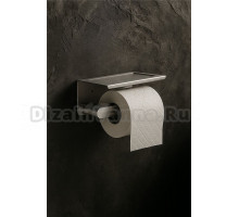 Держатель для туалетной бумаги с полочкой Knotlor PH102BS, сатин