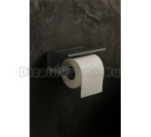 Держатель для туалетной бумаги с полочкой Knotlor PH102GM, оружейная сталь