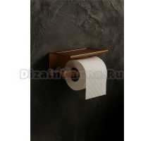 Держатель для туалетной бумаги с полочкой Knotlor PH102RB, бронза