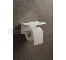 Держатель для туалетной бумаги с полочкой Knotlor PH102WY, белый