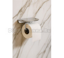 Держатель для туалетной бумаги с полочкой Knotlor PH103C, хром