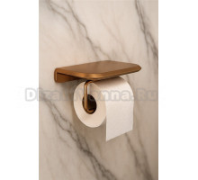 Держатель для туалетной бумаги с полочкой Knotlor PH103RB, бронза