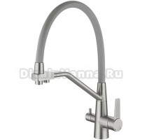 Смеситель для кухни Haiba HB76822 серый, сталь