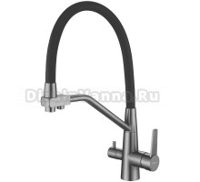 Смеситель для кухни Haiba HB76822-3 черный, сталь