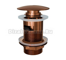 Донный клапан для раковины Knotlor с переливом, бронза