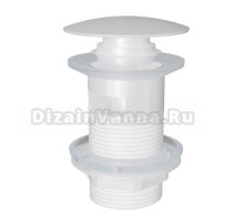 Донный клапан для раковины Knotlor с переливом, белый