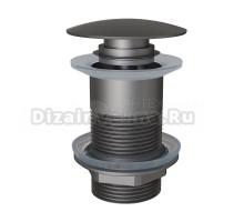 Донный клапан для раковины Knotlor без перелива, темно-серый