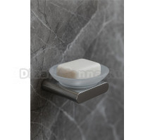 Мыльница Knotlor SD101C стеклянная, хром