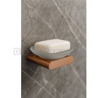 Мыльница Knotlor SD101RB стеклянная, бронзовая